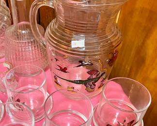 Mid Century Pitcher and Glasses Set