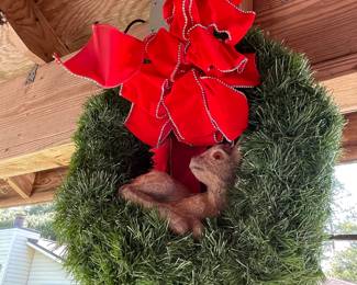 Felt dear wreath