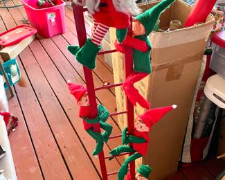 Elves on the Shelf with Santa and Ladder