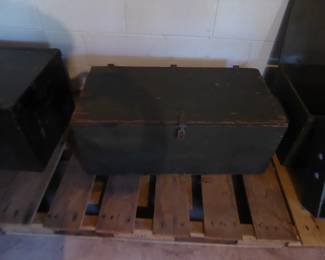 WWII wooden footlocker