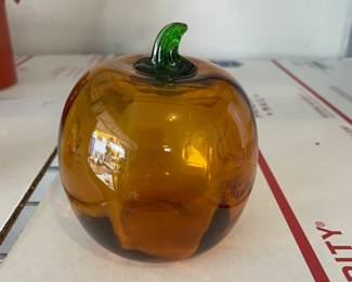 Hand blown glass apple