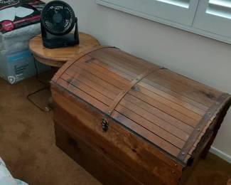 Antique wood trunk- Excellent condition $50 - Saturday 