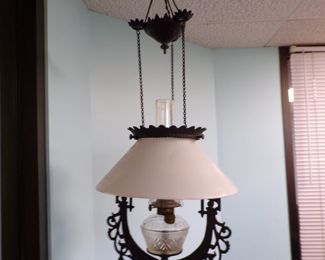 Bradley & Hubbard Hanging Oil Lamp