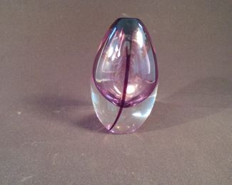 STUDIO AHUS Swedish Art Glass Bud Vase by Hanne Dreutler & Arthur Zirnsack