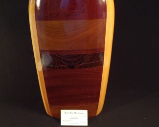 Paul LaMontagne Carved Polychrome Wooden Vase