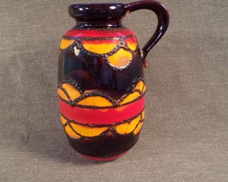 Mid Century Modern Fat Lava Vase