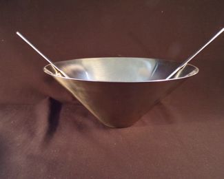 Mid Century Modern Gabis Stainless Sweden 3 Pc Salad Bowl 