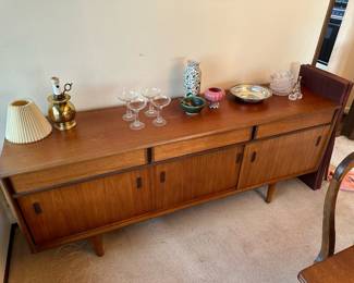 Mid Century Modern Punch Style Credenza
