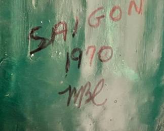 Pair of Vietnamese Foo Dog Statues