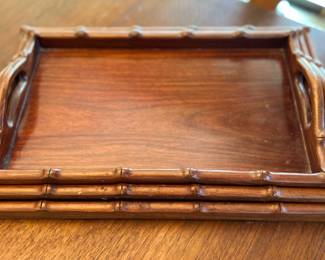 Set of Three Wooden Trays