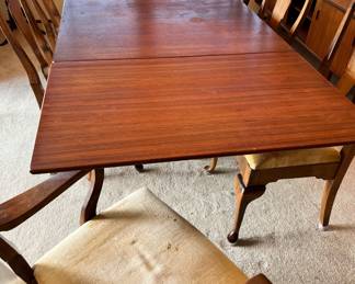 Cherry Drop Leave Rectangle Dining Table and Chairs