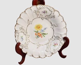 2. Antique Meissen Floral Gold Gilt Bowl