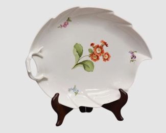 43. Meissen Handled Leaf Dish