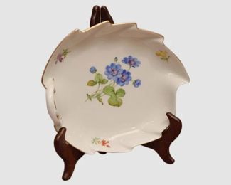 45. Meissen Handled Leaf Dish
