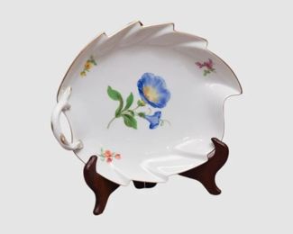 48. Meissen Handled Leaf Dish