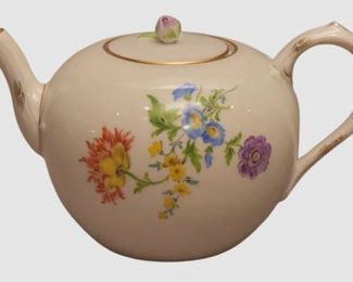 51. Meissen Floral Pattern Teapot