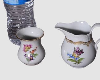 107. Meissen Creamer and Small Vase