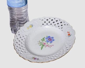 115. Meissen Porcelain Basket Rim Plate