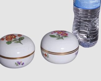 137. Two 2 Meissen Porcelain Jewelry Boxes