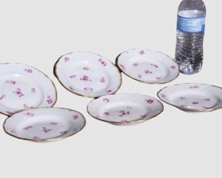 143. Six 6 Meissen Porcelain Plates