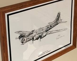 Adkin etch of Boeing B 17 G “ Sentimental Journey”