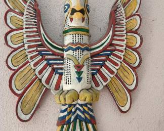 Eagle Design Totem Pole Wall Decor