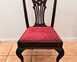 SET OF 6 1890'S CHIPPENDALE CHAIRS