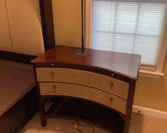 Beautiful nightstand with accent lamp