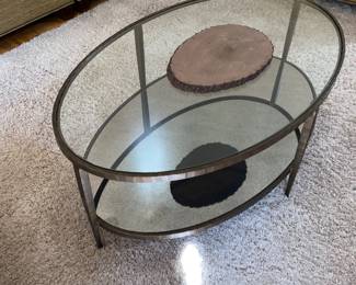 Beautiful glass and metal coffee table