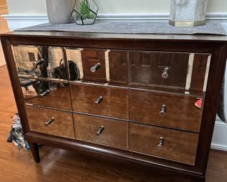 Bassett Three Drawer Chest - Mirrored Front 
