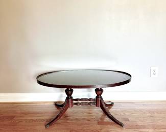 VINTAGE MERSMAN HANDCRAFTED OVAL COFFEE TABLE