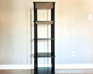 HUISEN FURNITURE BLACK SLIMLINE BOOKCASE