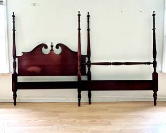 VINTAGE CHERRY POSTER FULL HEADBOARD & FOOTBOARD