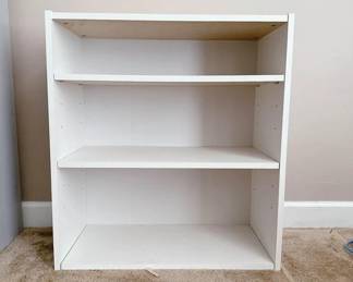 WHITE BOOKSHELF SMALL • Adjustable Shelves