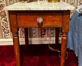 Table with drawer/marble top
