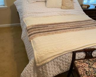 Same bed with head raised.