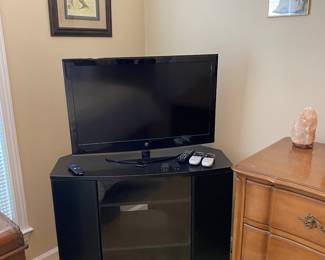 TV and TV stand.