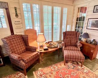 Plaid Chairs, Rugs