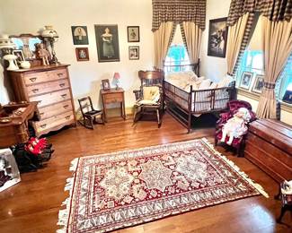 Crib, Trunk, Sewing Machine Table