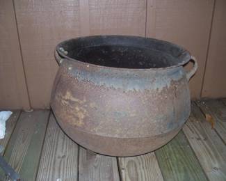Antique Large Cast Iron Cauldron