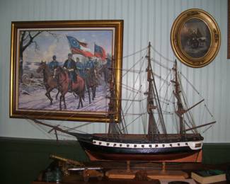 Civil war Artwork & Vintage Model Ship