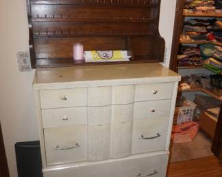 chest of drawers. thread  holder