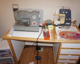 Serger, Sewing machine, sewing cabinet