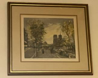 European art work from quaint towns in Paris