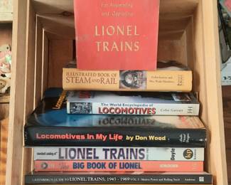 Assorted train and railroad books