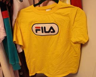 Fila vintage T-shirt- lots of vintage and newer clothing here is for sale, not all pictured