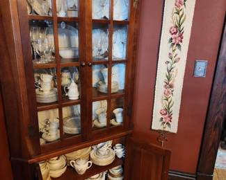 Vintage Corner China Cabinet