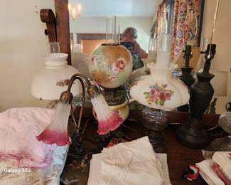 Converted Kerosene Lamps, Linens