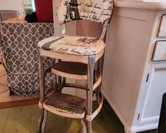Vintage 2 Step Stool Chair