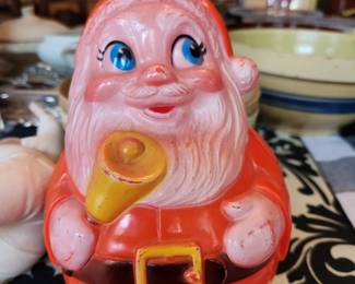 Vintage Rolly Polly Santa with Bell